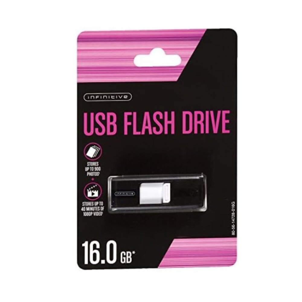 Infinitive USB Flash Drive 16GB (Black) -NEW